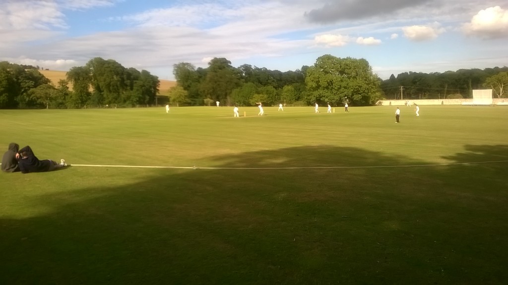 Hector Loughton striking a fine drive for four