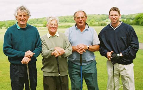 Centenary golf day at Mid Sussex Golf Club - John Snow (Sussex & England), Geoffery Seaton (Sussex Martlets G.S.), Butch White (Hampshire & England), Richard Montgomerie (Sussex)